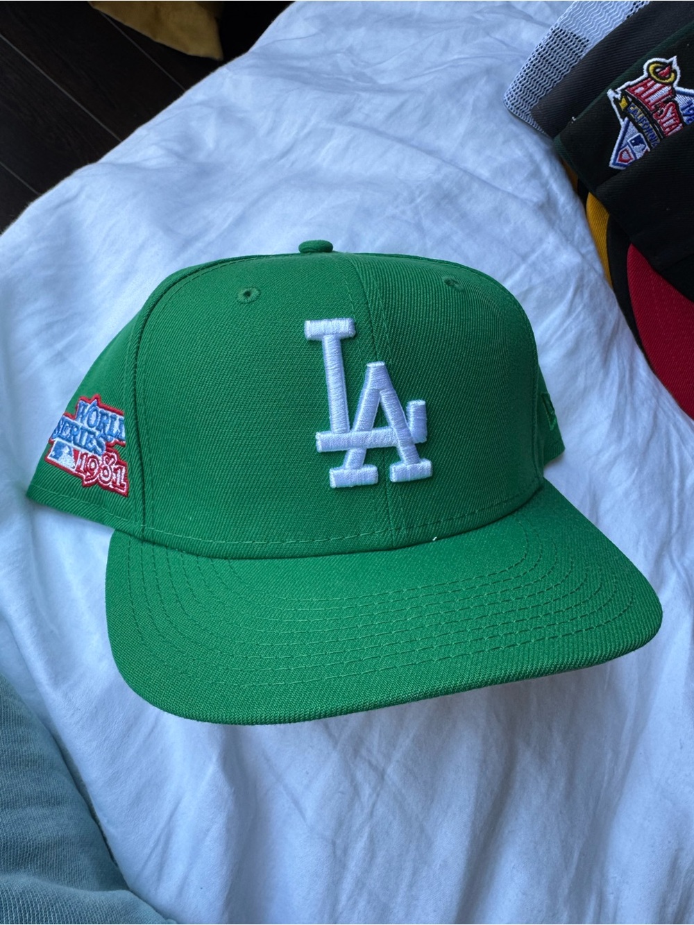 New Era 58Fifty Green LA Dodgers Hat World Series 7 1/2